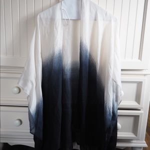 Blue and white kimono